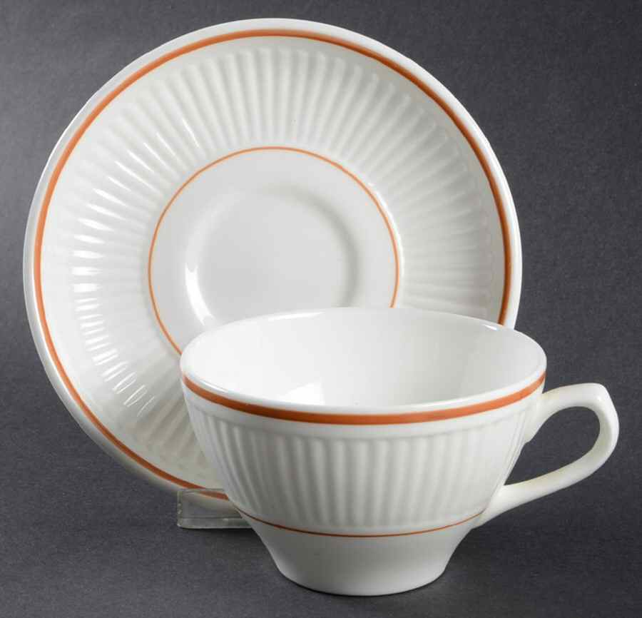 WW92 Flat Cup & Saucer Set by Wedgwood-1