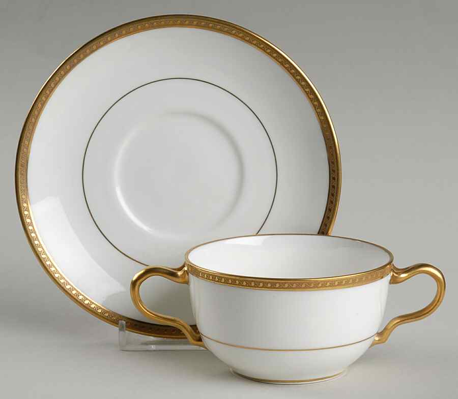 X7312 Flat Bouillon Cup & Saucer by Wedgwood-1