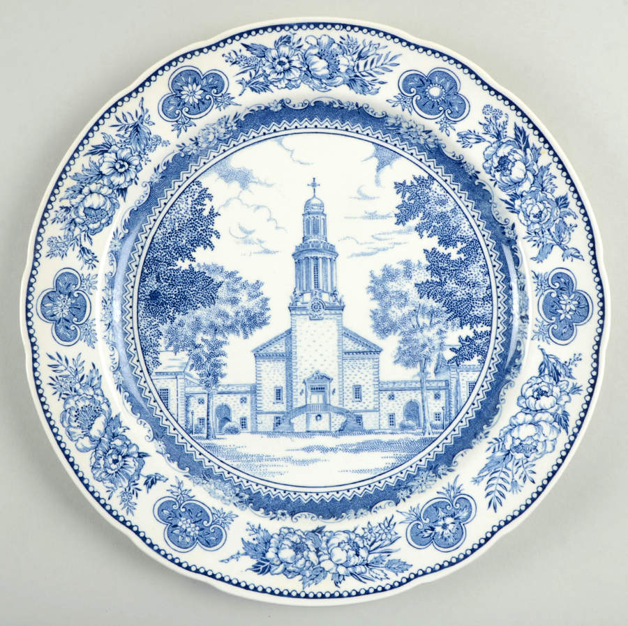 Yale University Blue (Not Embossed) Dinner Plate by Wedgwood-1