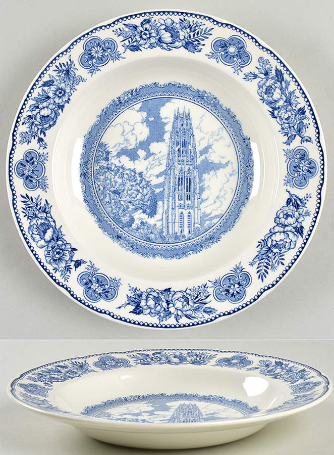 Yale University Blue (Not Embossed) Rim Soup Bowl by Wedgwood-1
