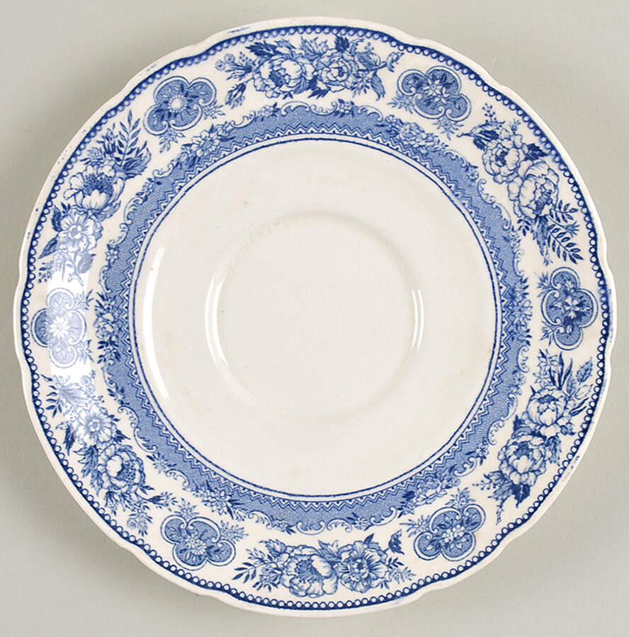 Yale University Blue (Not Embossed) Saucer for Bouillon Cup by Wedgwood-1