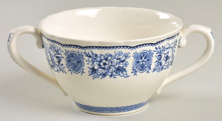 Yale University Blue (Not Embossed) Flat Bouillon Cup by Wedgwood-1