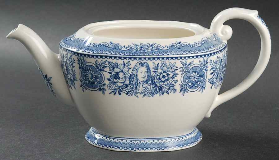 Yale University Blue (Not Embossed) Teapot No Lid by Wedgwood-1