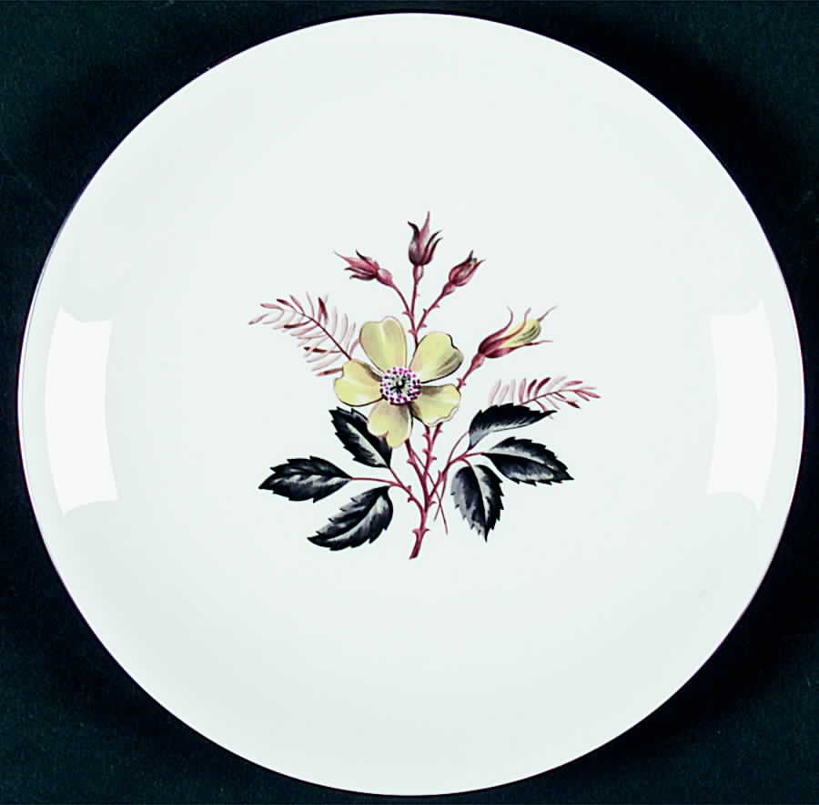 Yellow Rose Dessert/Pie Plate by Wedgwood-1
