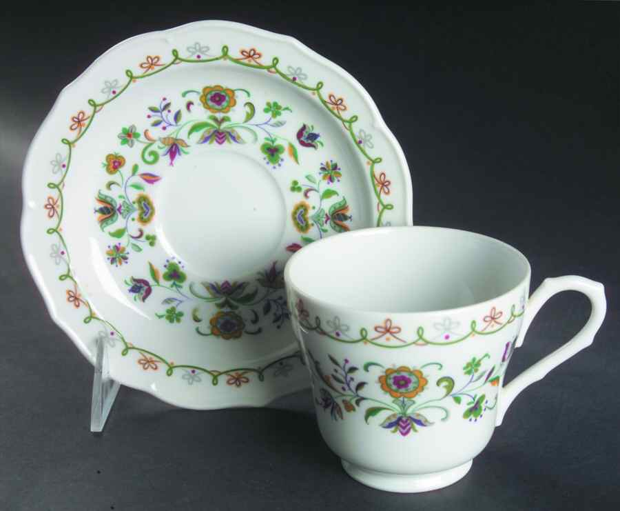 Botanica Footed Cup & Saucer Set by Wyndham-1