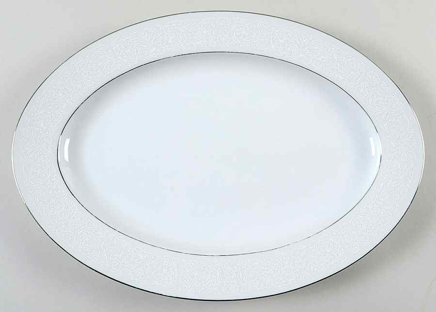 Bridal Lace 14" Oval Serving Platter by Wyndham-1