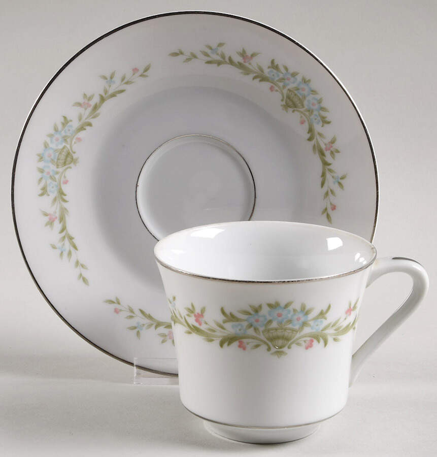 Fauna Flat Cup & Saucer Set by Wyndham-1