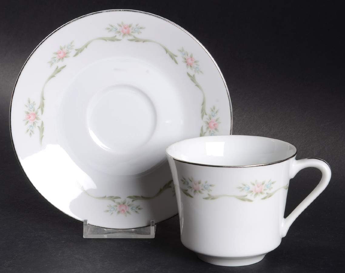 Michele Flat Cup & Saucer Set by Wyndham-1