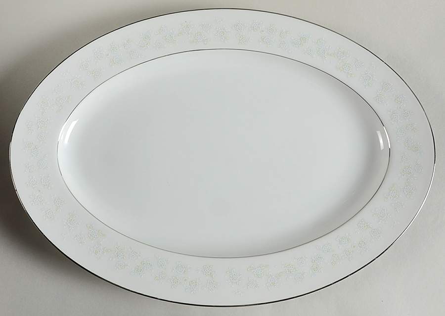 Something Blue 14" Oval Serving Platter by Wyndham-1