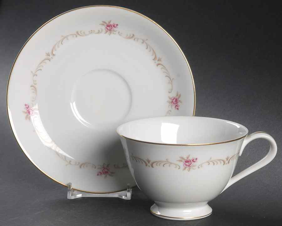Tudor Footed Cup & Saucer Set by Wyndham-1