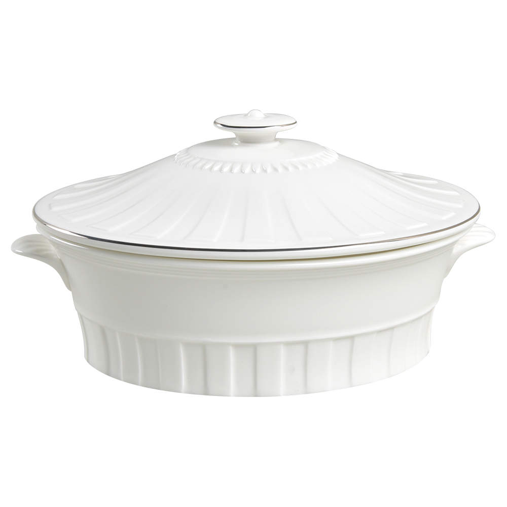 Colosseum Platinum Oval Covered Vegetable by Wedgwood-1