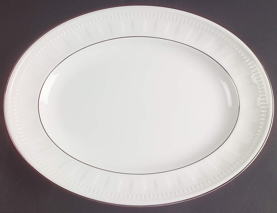 Colosseum Platinum 14" Oval Serving Platter by Wedgwood-1