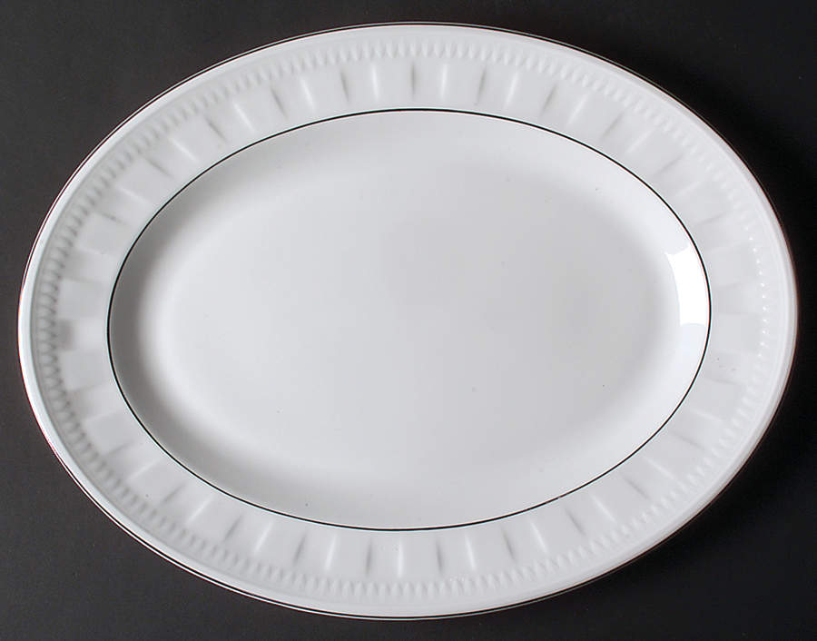 Colosseum Platinum 15" Oval Serving Platter by Wedgwood-1