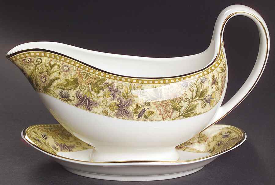 Floral Tapestry Gravy Boat & Underplate by Wedgwood-1