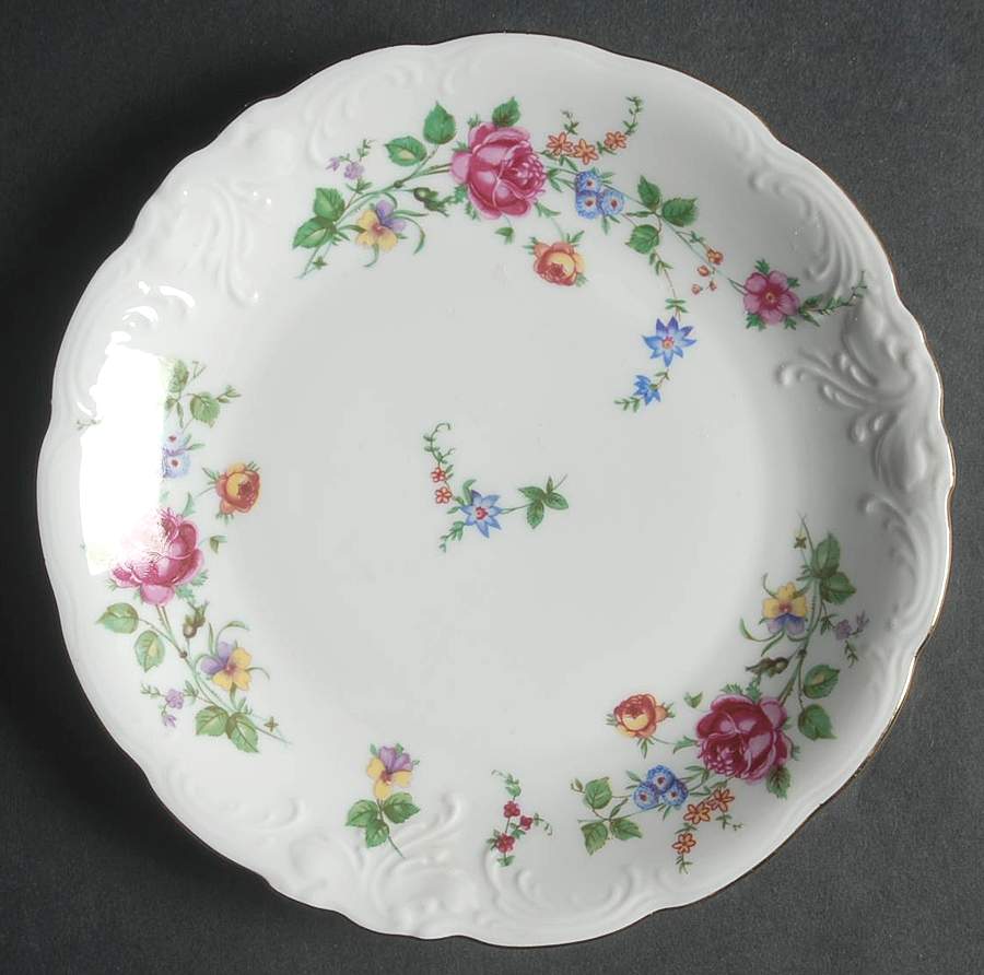 Sheraton Rose Bread & Butter Plate by Wawel-1