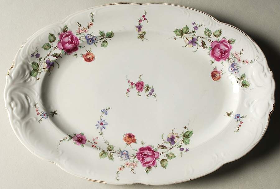 Sheraton Rose 13" Oval Serving Platter by Wawel-1