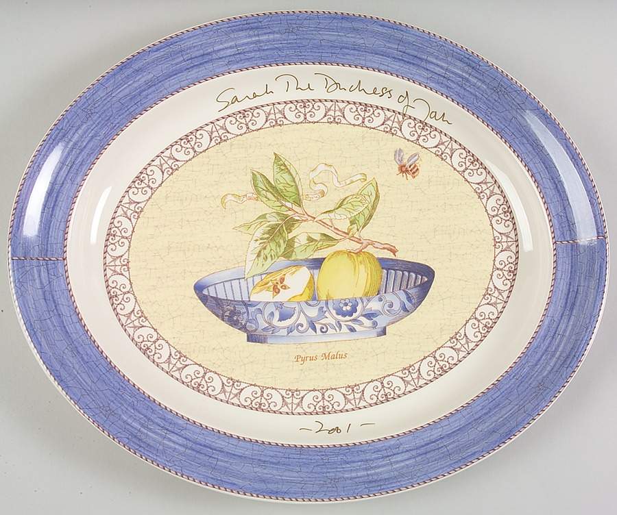 Sarah's Garden 2001 Signed Special Edition 16" Oval Platter by Wedgwood-1