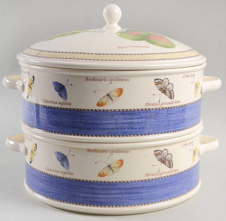 Sarah's Garden Round Stacking Covered Vegetable by Wedgwood-1