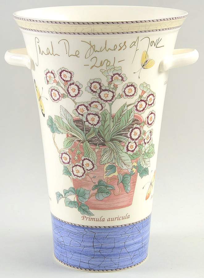 Sarah's Garden 2001 Signed 10" Vase by Wedgwood-1