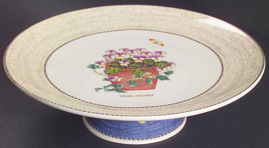 Sarah's Garden 11" Diameter Pedestal Cake Stand by Wedgwood-1