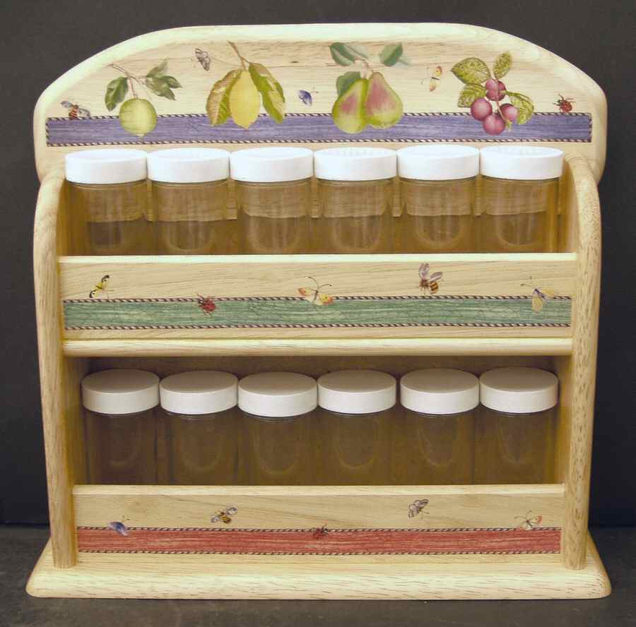 Sarah's Garden Spice Jar Set with Wood Stand by Wedgwood-1