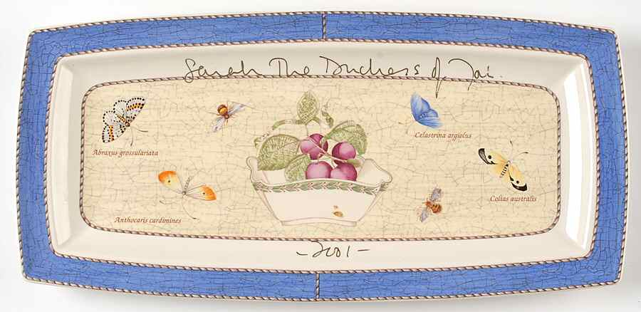 Sarah's Garden 2001 Signed Rectangular Dish by Wedgwood-1