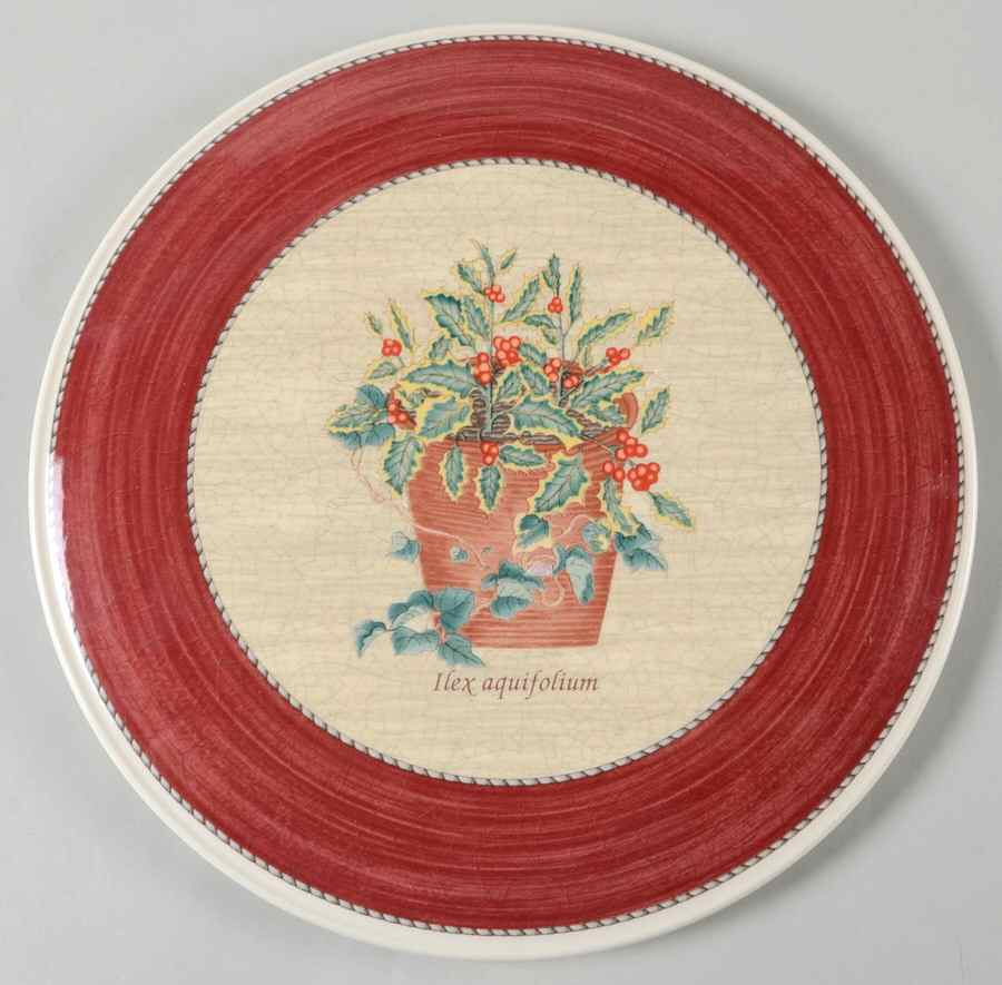 Sarah's Garden Christmas Red Tart Dish by Wedgwood-1
