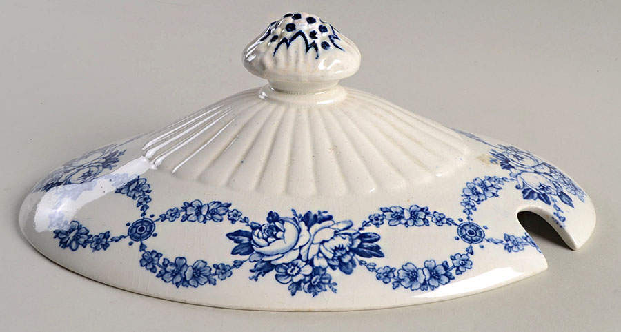 Grosvenor Blue (No #, No Trim) Lid for Tureen by Wedgwood-1