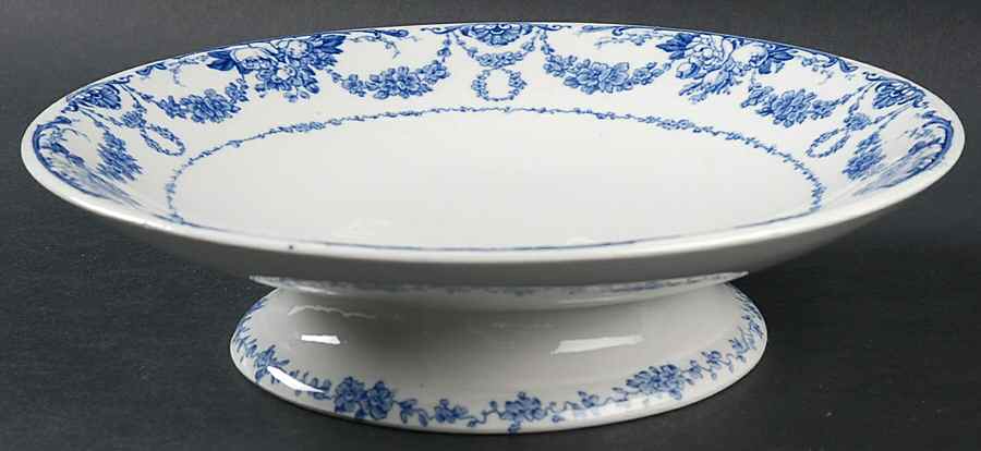 Grosvenor Blue (No #, No Trim) Round Compote (Height X Width) by Wedgwood-1