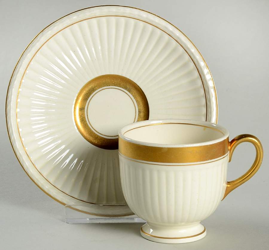 WW97 Footed Demitasse Cup & Saucer Set by Wedgwood-1