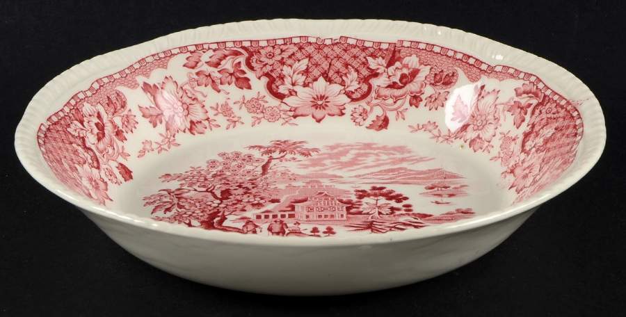 Seaforth Pink (Rope Edge, Scallop) Coupe Soup Bowl by Wood & Sons-1