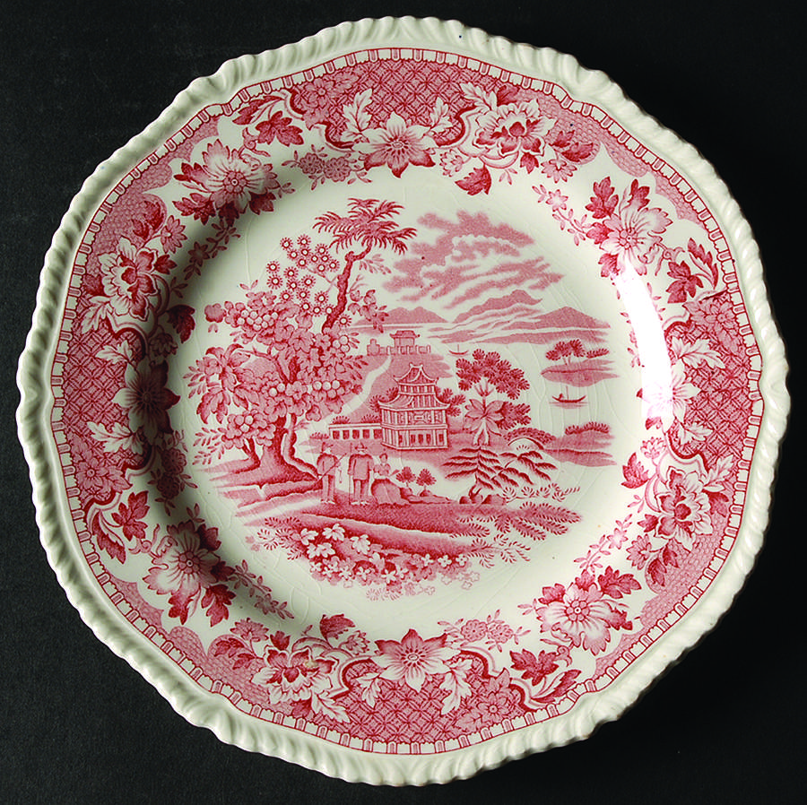 Seaforth Pink (Rope Edge, Scallop) Salad Plate by Wood & Sons-1