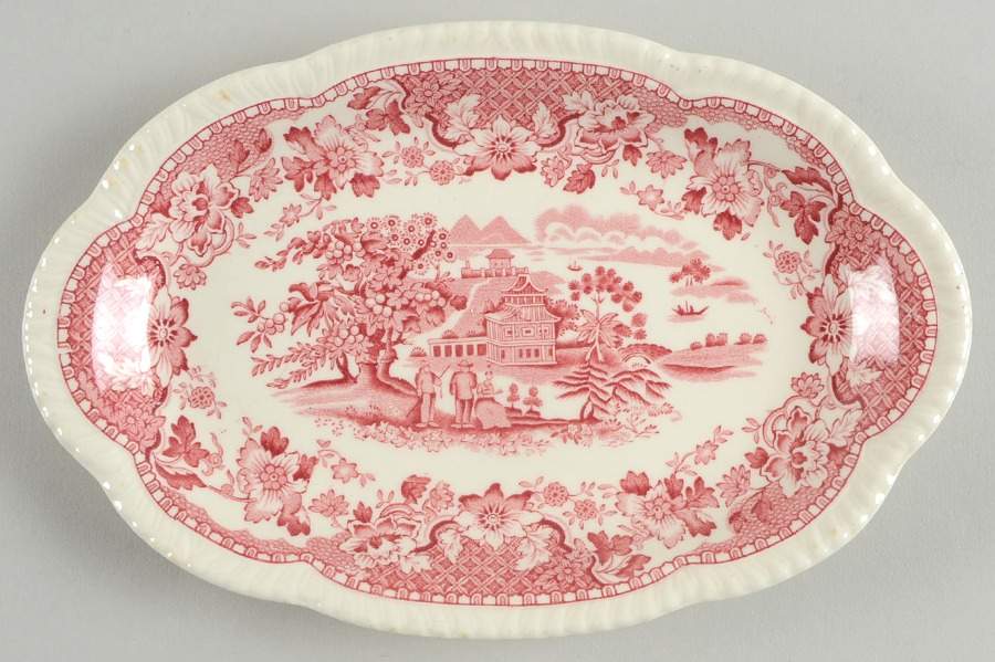 Seaforth Pink (Rope Edge, Scallop) Relish by Wood & Sons-1