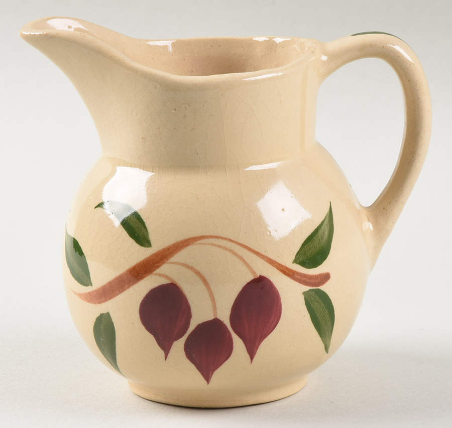 American Red Bud Creamer by Watt Pottery-1