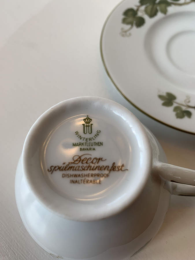 WIG250 Footed Cup & Saucer Set by Winterling - Bavaria-1