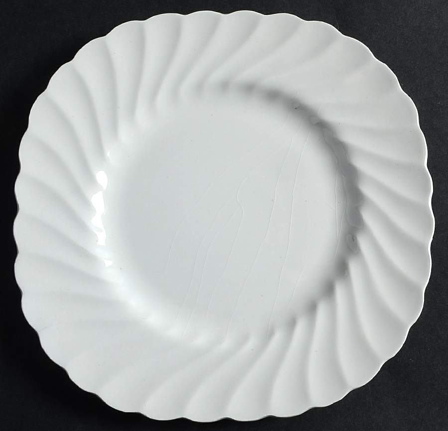 Camelot White Square Dessert Plate by Wood & Sons-1
