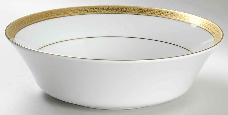 Pantheon Gold 9" Round Vegetable Bowl by Wallace Heritage (Japan)-1