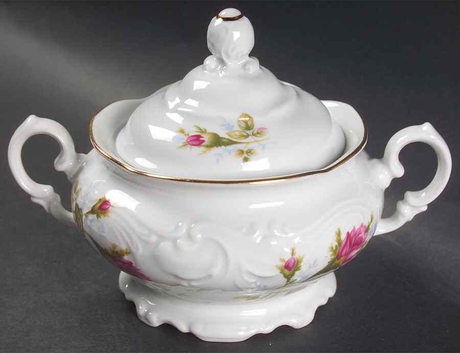 Moss Rose Sugar Bowl & Lid by Walbrzych-1