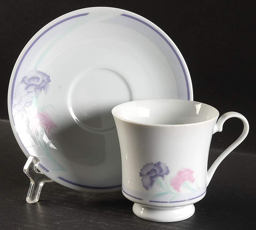 WHJ8 Footed Cup & Saucer Set by White Jade-1