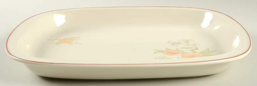 Peach 14" Rectangular Roaster by Wedgwood-1
