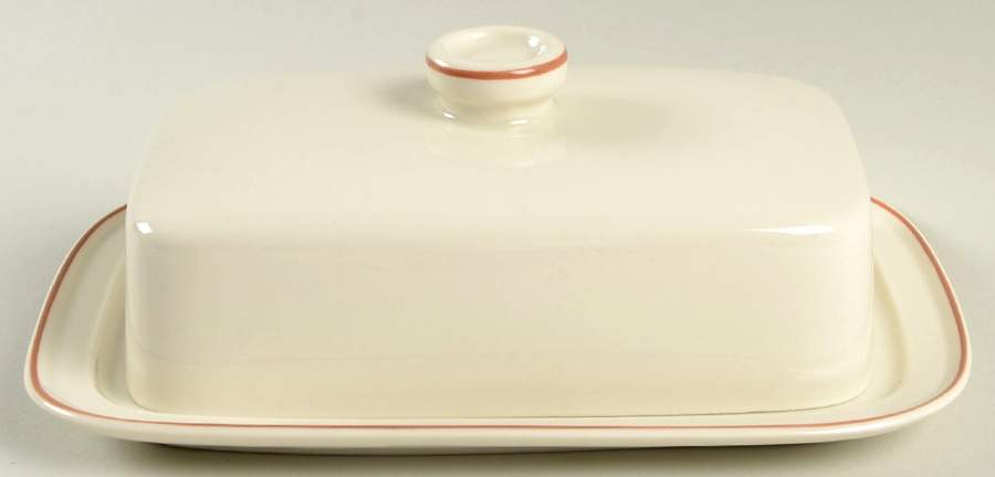 Peach Square Covered Butter by Wedgwood-1