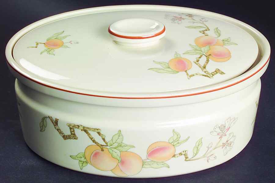 Peach 1 Quart Oval Covered Casserole by Wedgwood-1