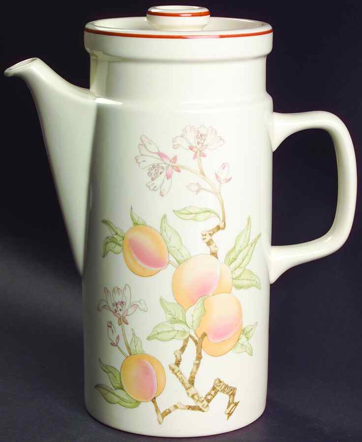 Peach Coffee Pot & Lid by Wedgwood-1