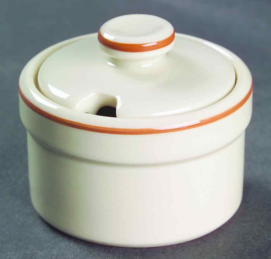 Peach Mustard Jar & Lid by Wedgwood-1