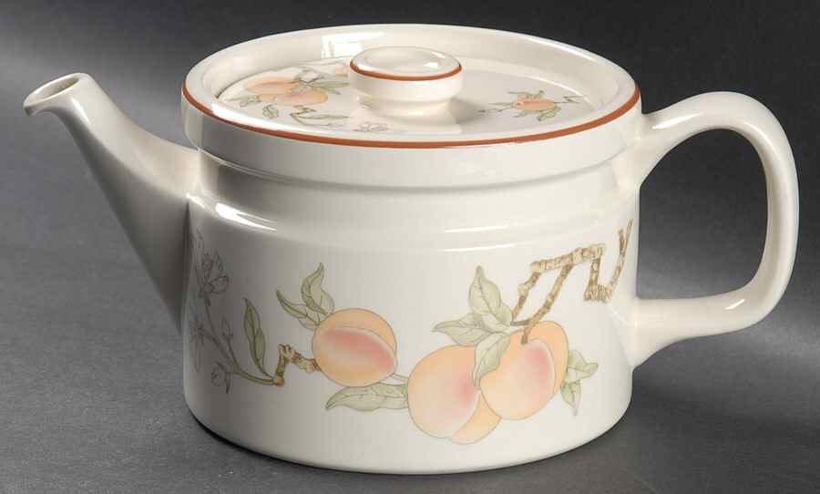Peach Teapot & Lid by Wedgwood-1