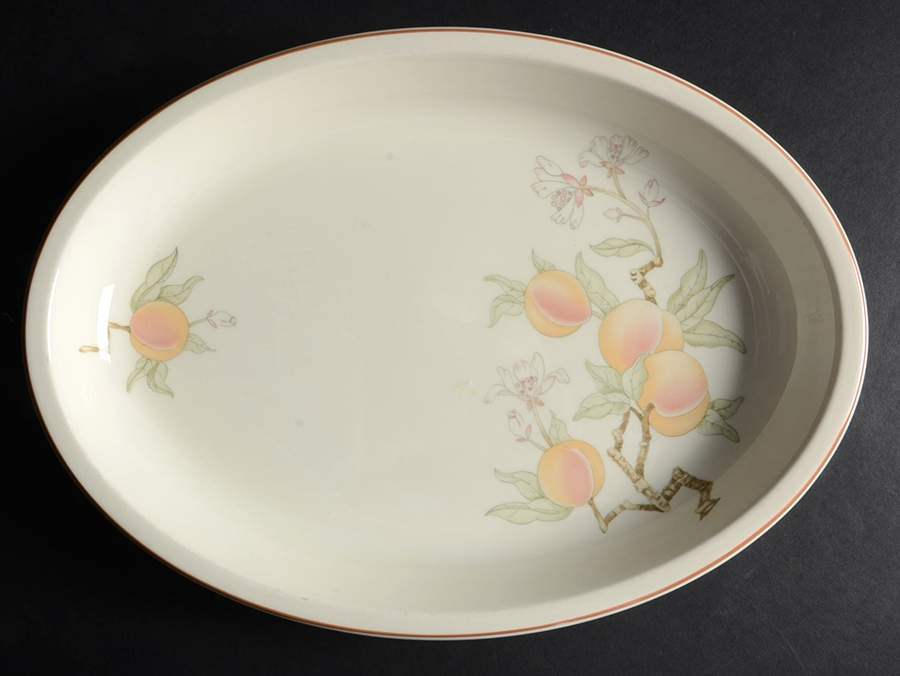 Peach 13" Oval Serving Platter by Wedgwood-1