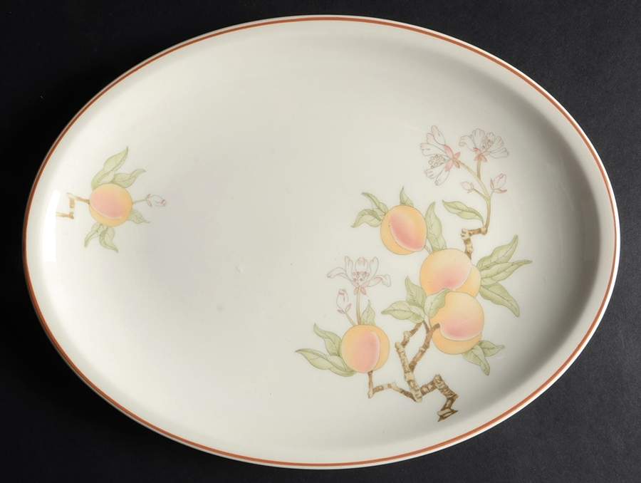 Peach 11" Oval Serving Platter by Wedgwood-1