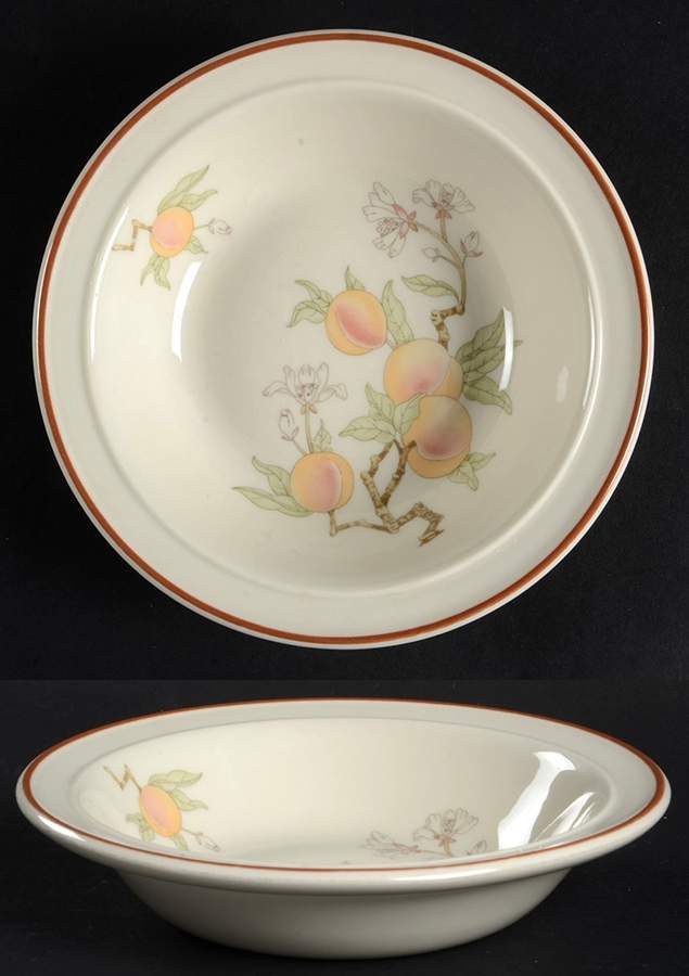 Peach Rim Fruit/Dessert (Sauce) Bowl by Wedgwood-1
