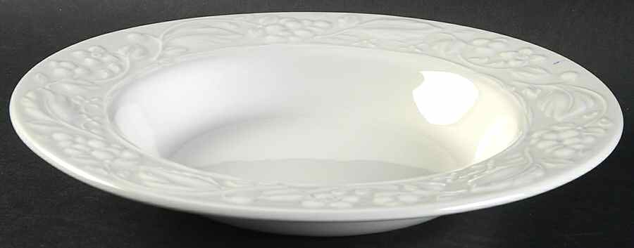 Botanical Relief Large Rim Soup Bowl by Wedgwood-1