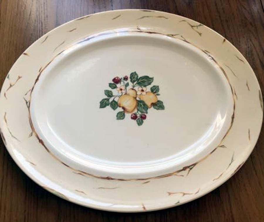 Pears & Berries 14" Oval Serving Platter by Wedgwood-1